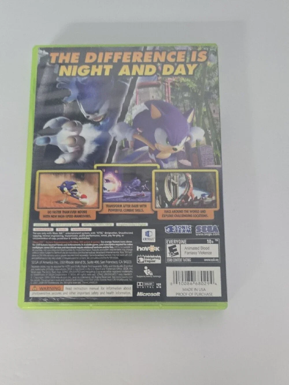 Does Have Some Scuffs But Does Work Sonic Unleashed Video Game - Yellow